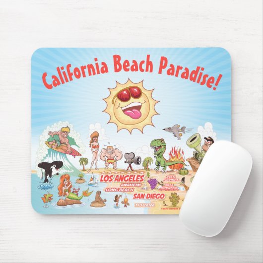 California Beach Paradise Muismat (Met muis)