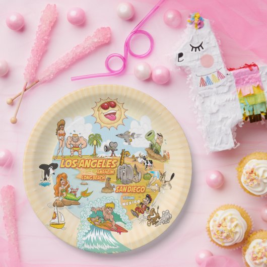 California Beach Paradise Papieren Bordje (Feest)