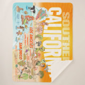 California Beach Paradise Sherpa Deken (Voorkant)