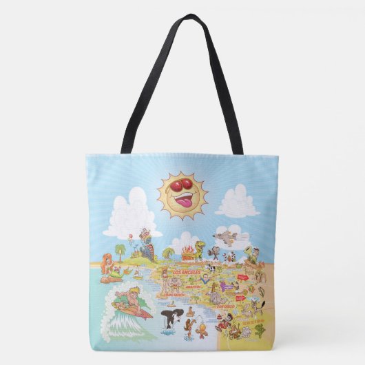 California Beach Paradise Tote Bag (Voorkant)