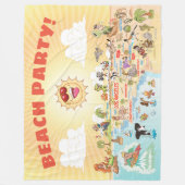 California Beach Party Fleece Deken (Voorkant)
