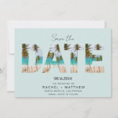 California Beach Photo Wedding Save the Date (Voorkant)