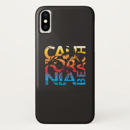 California Beach Poster Case-Mate iPhone Case (Achterkant)