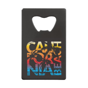 California Beach Poster Creditkaart Flessenopener
