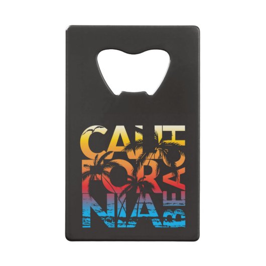 California Beach Poster Creditkaart Flessenopener (Voorkant)