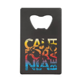 California Beach Poster Creditkaart Flessenopener (Achterkant)