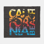 California Beach Poster Fleece Deken (Voorkant (Horizontaal))