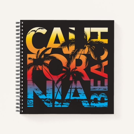 California Beach Poster Notitieboek (Voorkant)