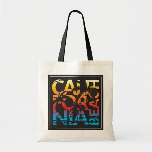 California Beach Poster Tote Bag (Voorkant)