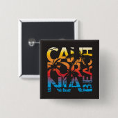 California Beach Poster Vierkante Button 5,1 Cm (Voorkant /achterkant)