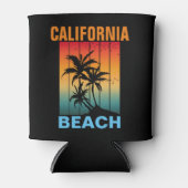 CALIFORNIA BEACH  RETRO ZONSONDERGANG CUSTOM BLIKJESKOELER (Voorkant)