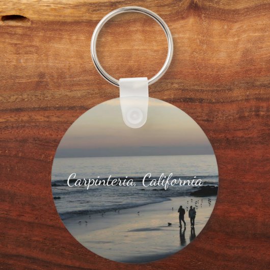 California Beach Scene Sleutelhanger (Voorkant)