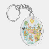 California Beach Sleutelhanger (Voorkant Links)