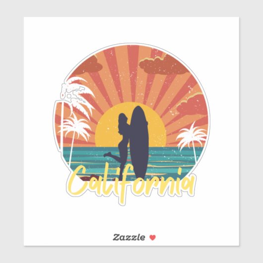 California Beach Sticker (Vel)