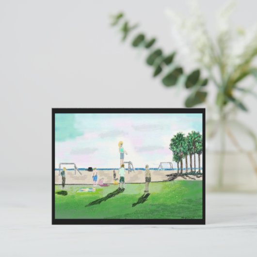 California Beach Summer Briefkaart (Staand voorkant)