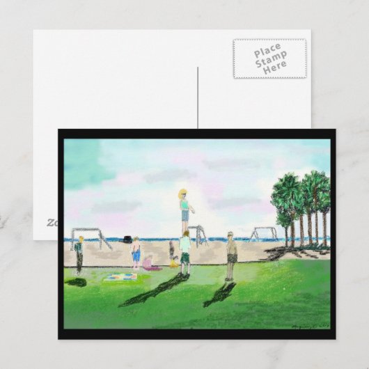 California Beach Summer Briefkaart (Voorkant / Achterkant)