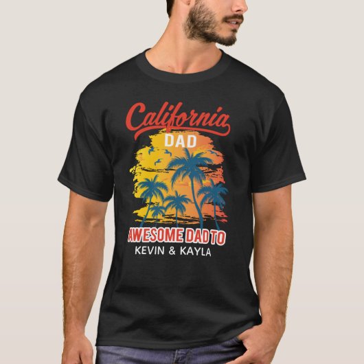 California Beach Summer Life Geweldige pa T-shirt (Voorkant)