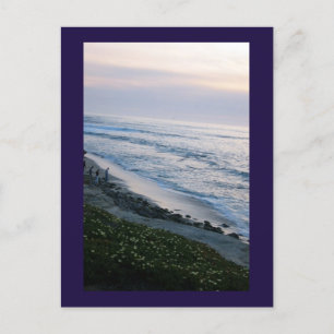 California Beach Sunset Custom La Jolla Briefkaart