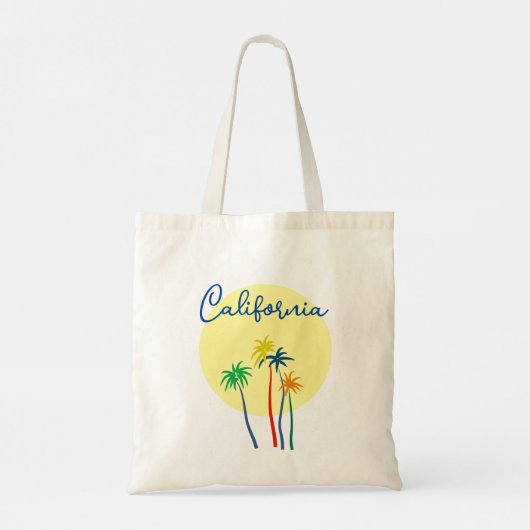 California Beach Sunset Tote Bag (Achterkant)