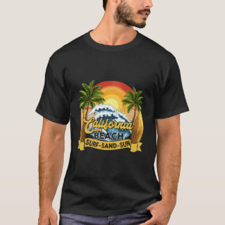 California Beach Surf Sand Sun Summer T-shirt