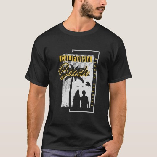 California Beach Surfing Style T-shirt (Voorkant)