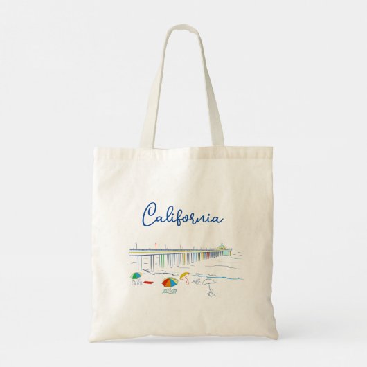 California Beach Tote Bag (Achterkant)