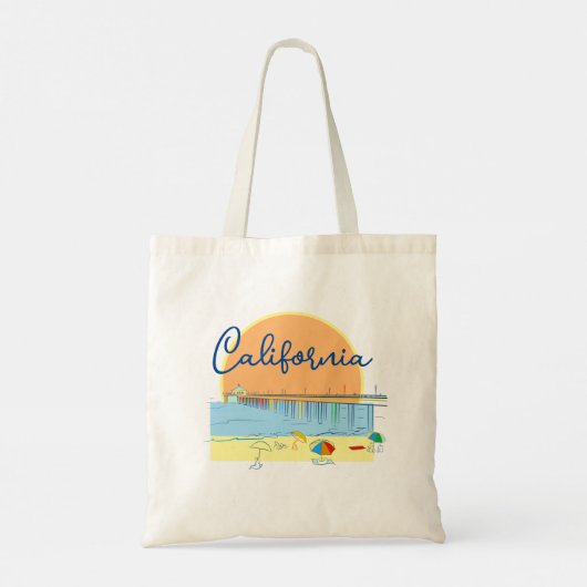 California Beach Tote Bag (Achterkant)