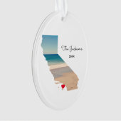 California Beach Trip Photo Oval Ornament (voorkant)
