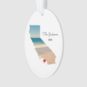 California Beach Trip Photo Oval Ornament (voorkant)