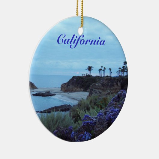 California Beach Uitzicht Keramisch Ornament (Rechts)