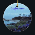California Beach Uitzicht Keramisch Ornament<br><div class="desc">Een prachtig deel van de Californische kustlijn - Laguna Beach,  gefotografeerd in het Montage Resort.</div>