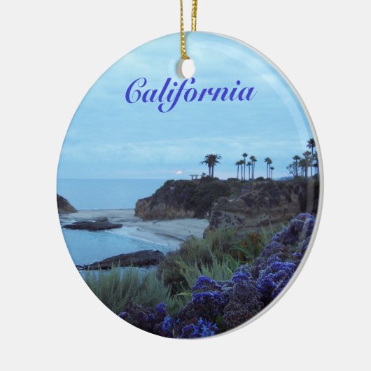 California Beach Uitzicht Keramisch Ornament (Links)
