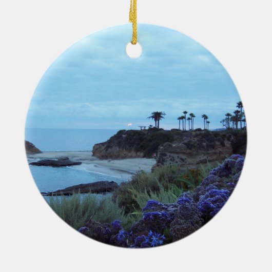 California Beach Uitzicht Keramisch Ornament (Achterkant)