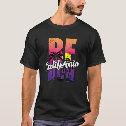 California Beach USA America State T-shirt (Voorkant)