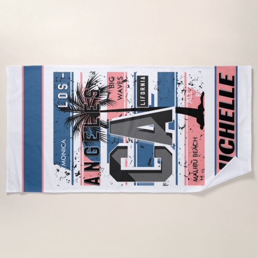 California Beach Vibes Design Strandlaken (Voorkant)