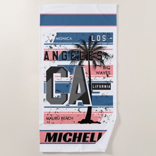 California Beach Vibes Design Strandlaken (Voorkant)