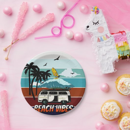 CALIFORNIA BEACH VIBES PAPIEREN BORDJE (Feest)