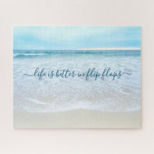 California Beach Waves Het leven is beter in Flip Legpuzzel (Horizontaal)