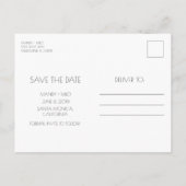 California Beach Wedding Save the Date Aankondigingskaart (Achterkant)