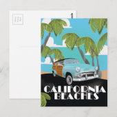 California beaches Vacation print Briefkaart (Voorkant / Achterkant)