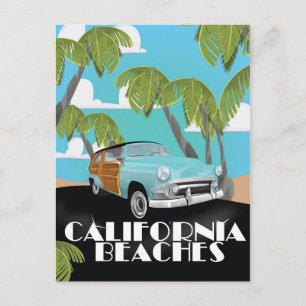 California beaches Vacation print Briefkaart