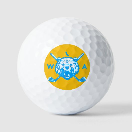 California Beer Monogram Initialen Golfballen (Voorkant)
