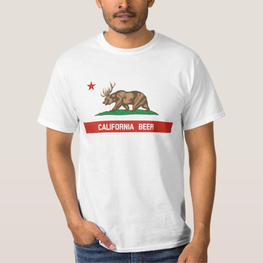 California Beer State Flag T-shirt (Voorkant)
