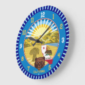 California Beer Wall Clock (Changeable City Name) Grote Klok (Hoek)