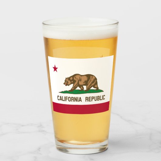 CALIFORNIA BIERGLAS GLAS (Voorkant gevuld)