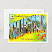 California  Big Letters Briefkaart (Voorkant / Achterkant)