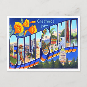 California  Big Letters Briefkaart