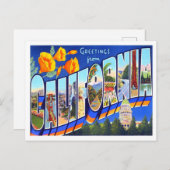 California  Big Letters Briefkaart (Voorkant / Achterkant)
