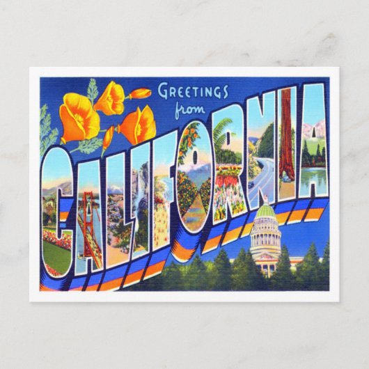 California  Big Letters Briefkaart (Voorkant)