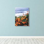 California, Big Sur Coast, California Poppy Canvas Afdruk (Insitu (Houten vloer))